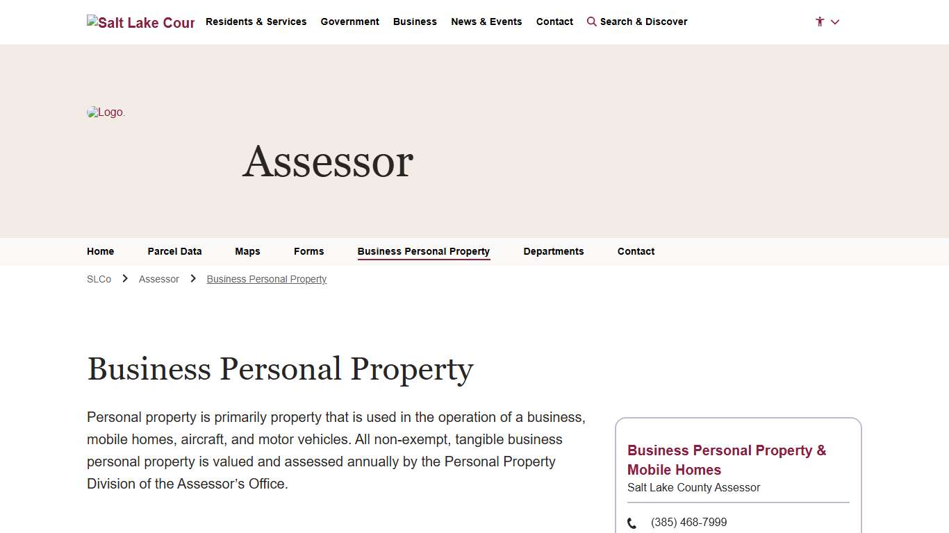 Business Personal Property - Assessor | Salt Lake County